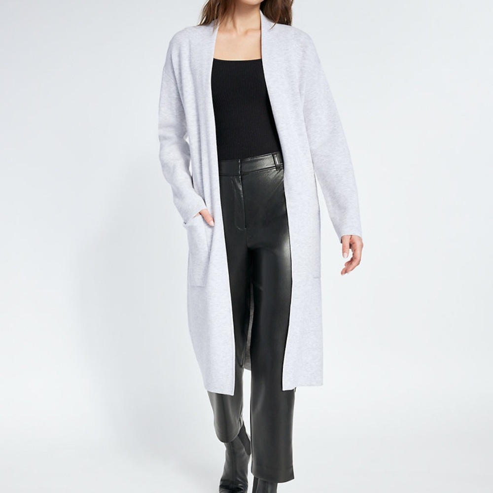 Ty cardi Babaton Aritzia heather grey